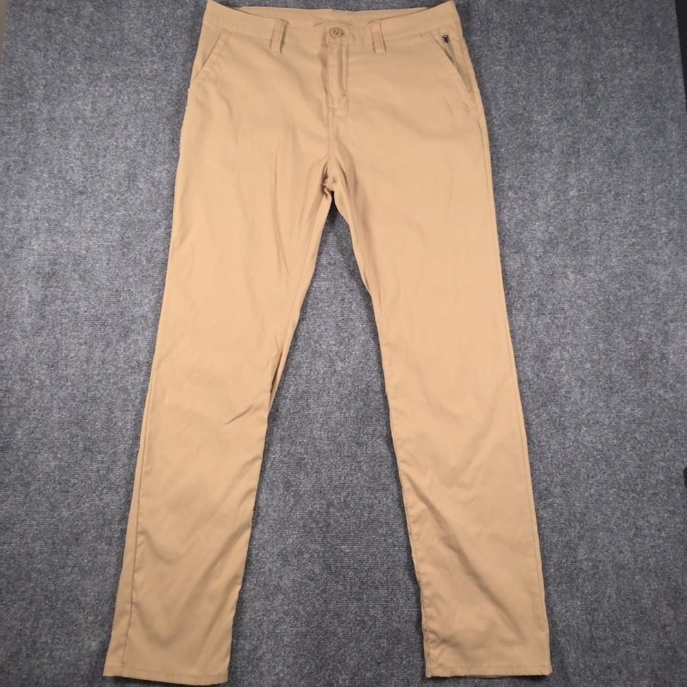 prAna Zion Chino Pants Mens 35x34 Khaki Tan Straight Fit Quick Dry Outdoor